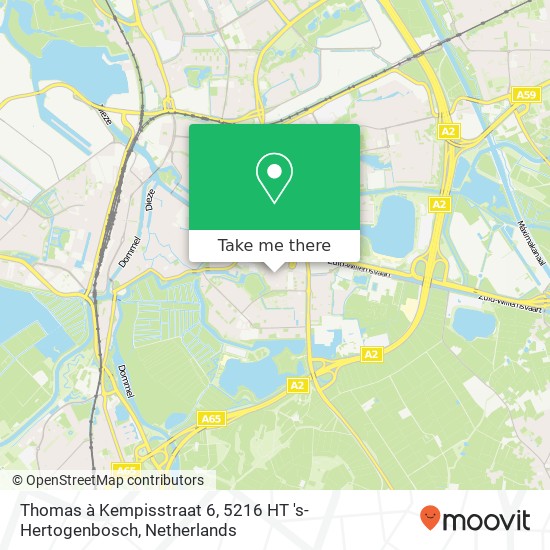 Thomas à Kempisstraat 6, 5216 HT 's-Hertogenbosch Karte