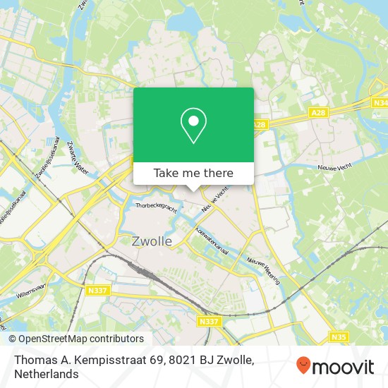 Thomas A. Kempisstraat 69, 8021 BJ Zwolle map