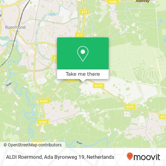 ALDI Roermond, Ada Byronweg 19 Karte