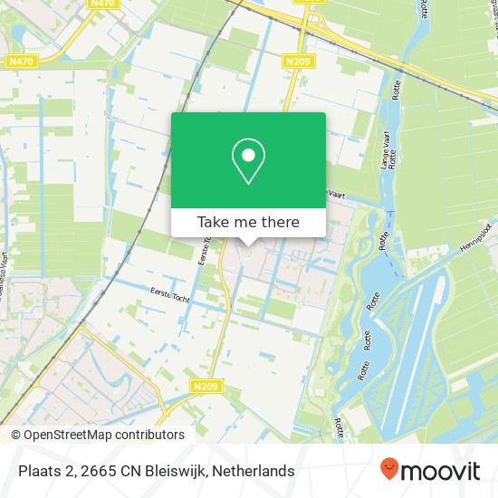 Plaats 2, 2665 CN Bleiswijk Karte