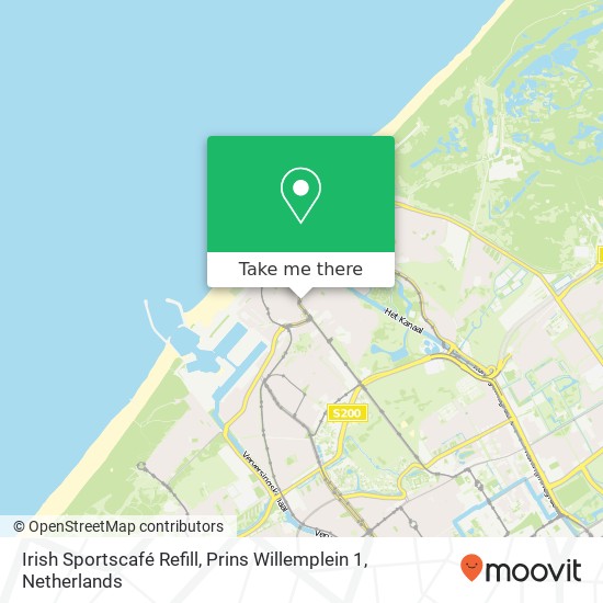 Irish Sportscafé Refill, Prins Willemplein 1 map