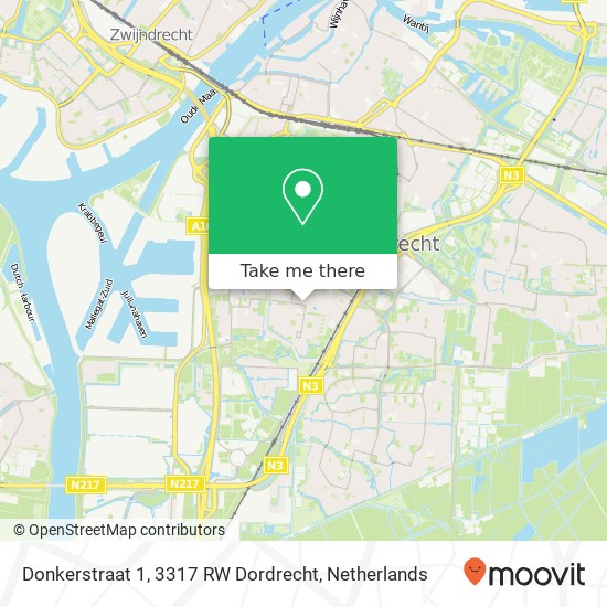 Donkerstraat 1, 3317 RW Dordrecht map