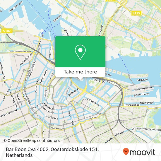 Bar Boon Cva 4002, Oosterdokskade 151 map