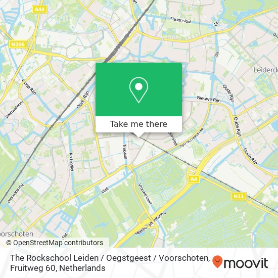 The Rockschool Leiden / Oegstgeest / Voorschoten, Fruitweg 60 map