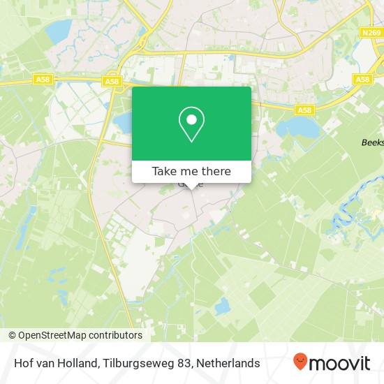 Hof van Holland, Tilburgseweg 83 map