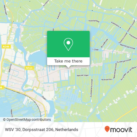 WSV '30, Dorpsstraat 206 map