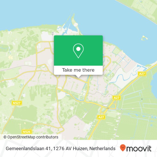 Gemeenlandslaan 41, 1276 AV Huizen Karte