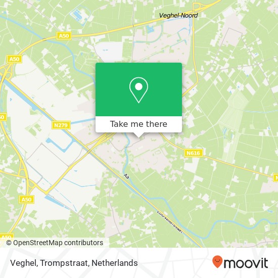 Veghel, Trompstraat Karte