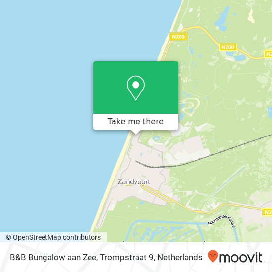 B&B Bungalow aan Zee, Trompstraat 9 map