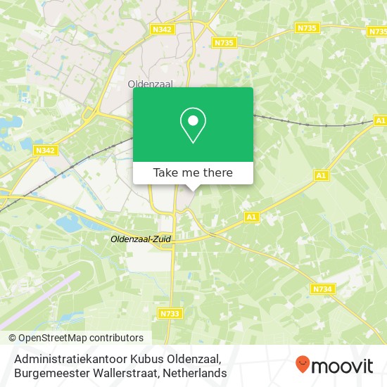 Administratiekantoor Kubus Oldenzaal, Burgemeester Wallerstraat map