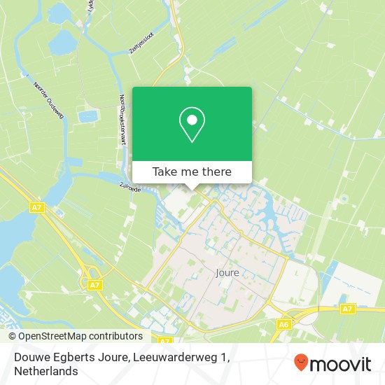 Douwe Egberts Joure, Leeuwarderweg 1 map