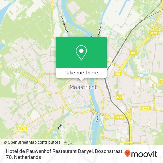 Hotel de Pauwenhof Restaurant Danyel, Boschstraat 70 map