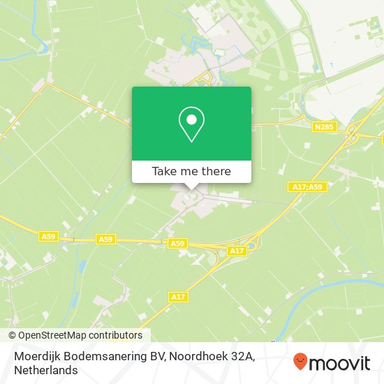 Moerdijk Bodemsanering BV, Noordhoek 32A map