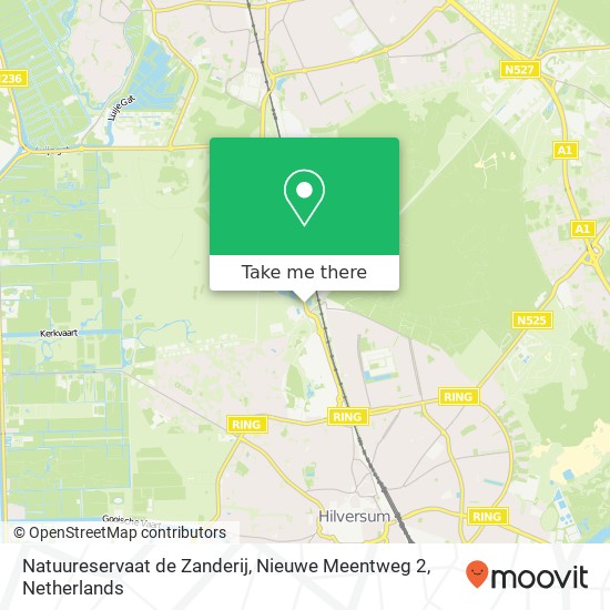 Natuureservaat de Zanderij, Nieuwe Meentweg 2 map