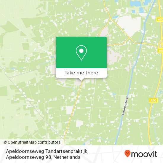 Apeldoornseweg Tandartsenpraktijk, Apeldoornseweg 98 map