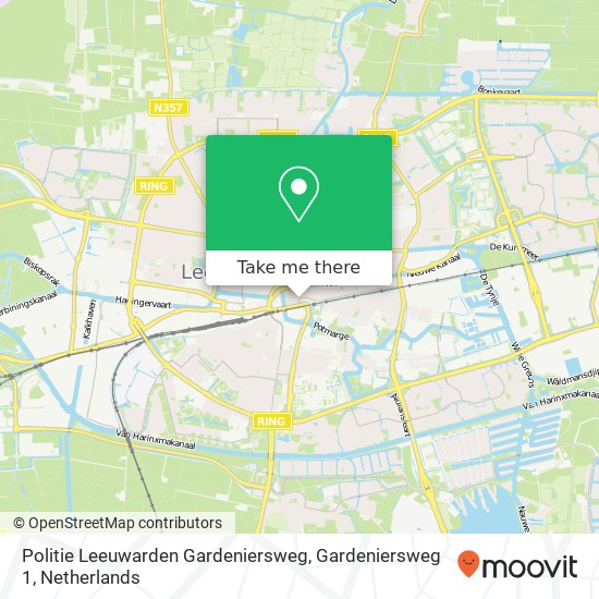 Politie Leeuwarden Gardeniersweg, Gardeniersweg 1 map