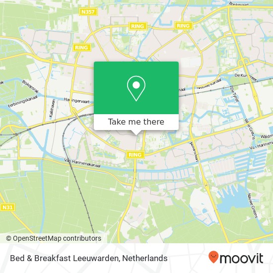 Bed & Breakfast Leeuwarden map