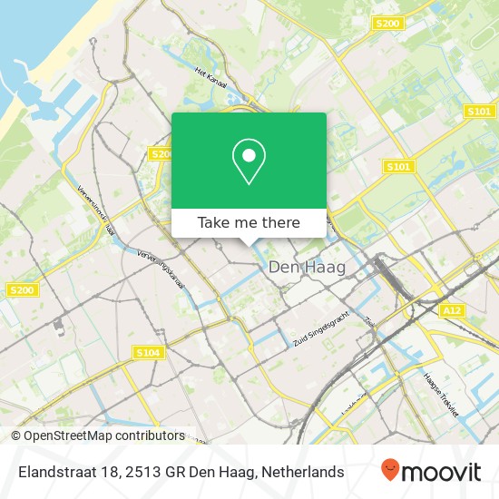 Elandstraat 18, 2513 GR Den Haag map