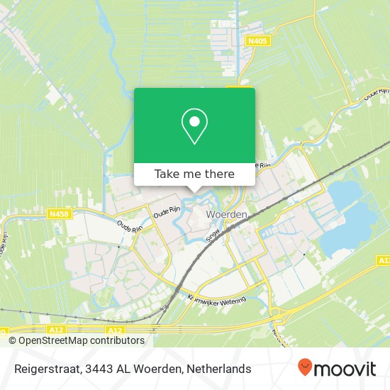 Reigerstraat, 3443 AL Woerden Karte