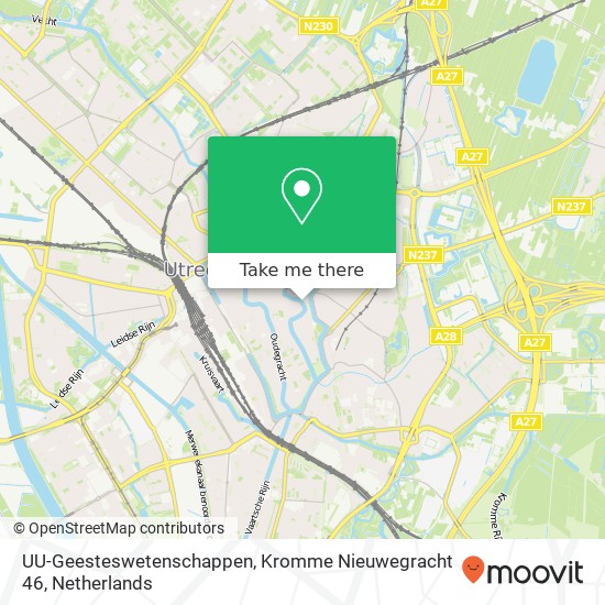UU-Geesteswetenschappen, Kromme Nieuwegracht 46 Karte