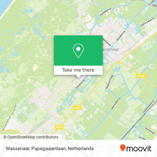 Wassenaar, Papegaaienlaan Karte