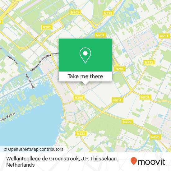 Wellantcollege de Groenstrook, J.P. Thijsselaan map