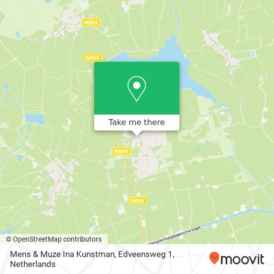 Mens & Muze Ina Kunstman, Edveensweg 1 map