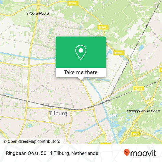 Ringbaan Oost, 5014 Tilburg Karte