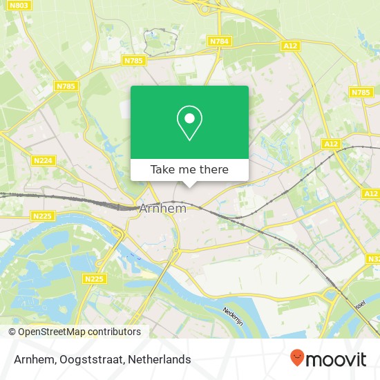 Arnhem, Oogststraat map