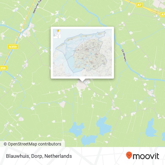 Blauwhuis, Dorp map