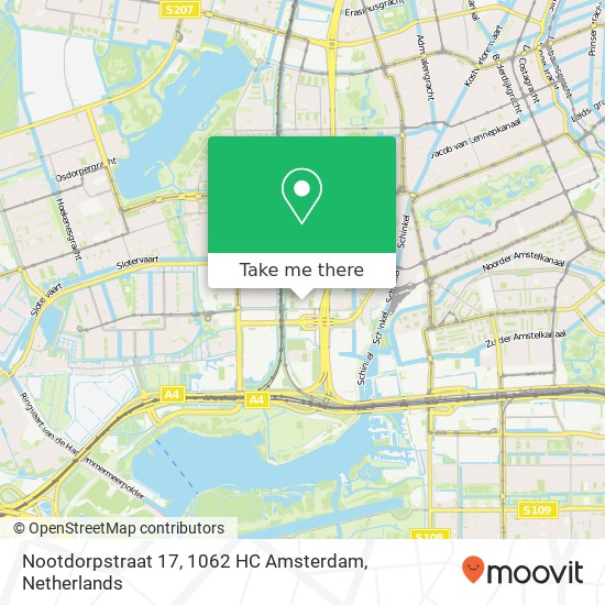 Nootdorpstraat 17, 1062 HC Amsterdam map