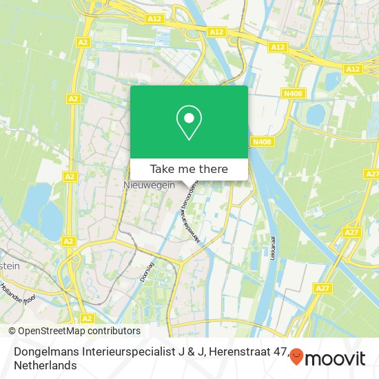 Dongelmans Interieurspecialist J & J, Herenstraat 47 map