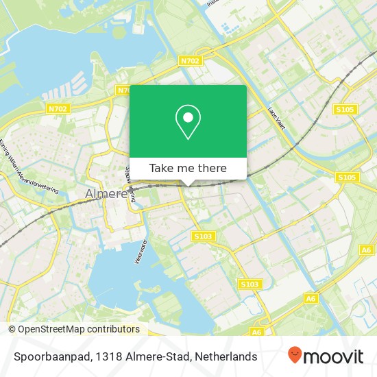 Spoorbaanpad, 1318 Almere-Stad map