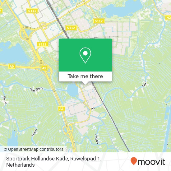 Sportpark Hollandse Kade, Ruwelspad 1 map