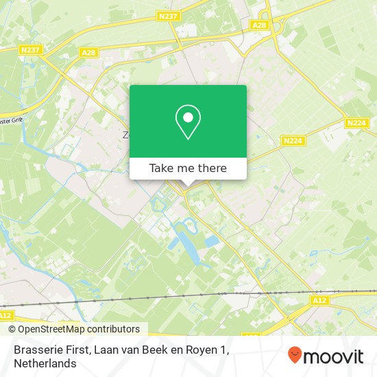 Brasserie First, Laan van Beek en Royen 1 Karte