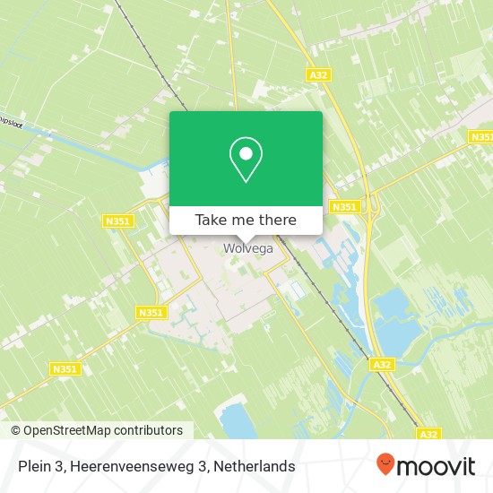 Plein 3, Heerenveenseweg 3 map