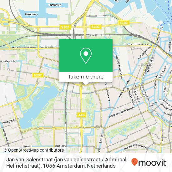 Jan van Galenstraat (jan van galenstraat / Admiraal Helfrichstraat), 1056 Amsterdam map