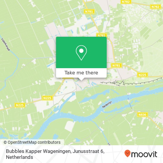 Bubbles Kapper Wageningen, Junusstraat 6 map