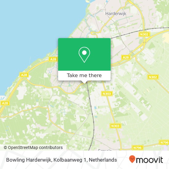 Bowling Harderwijk, Kolbaanweg 1 Karte