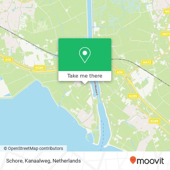 Schore, Kanaalweg map