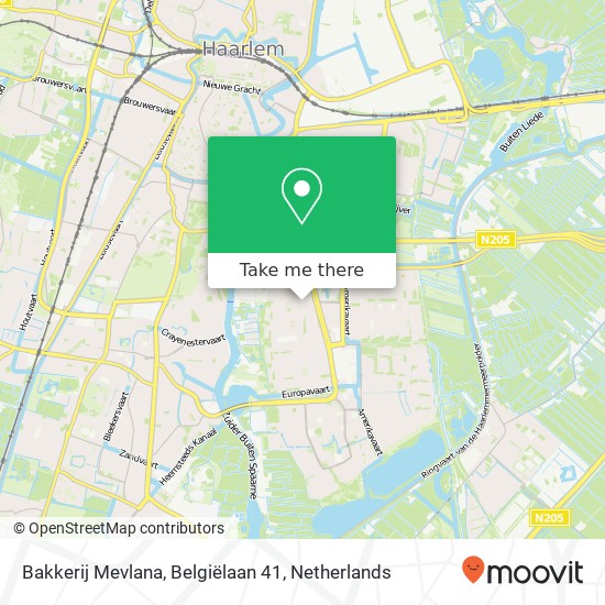 Bakkerij Mevlana, Belgiëlaan 41 map