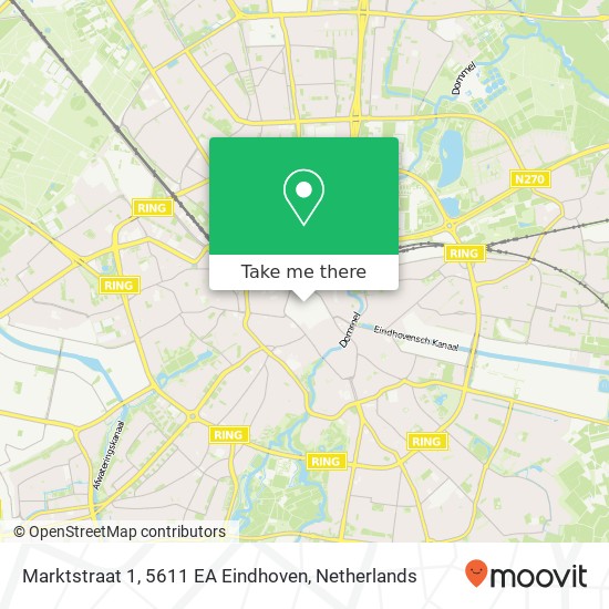 Marktstraat 1, 5611 EA Eindhoven map