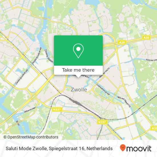 Saluti Mode Zwolle, Spiegelstraat 16 map