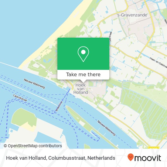 Hoek van Holland, Columbusstraat map