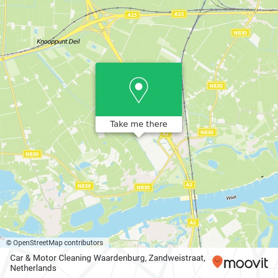 Car & Motor Cleaning Waardenburg, Zandweistraat map