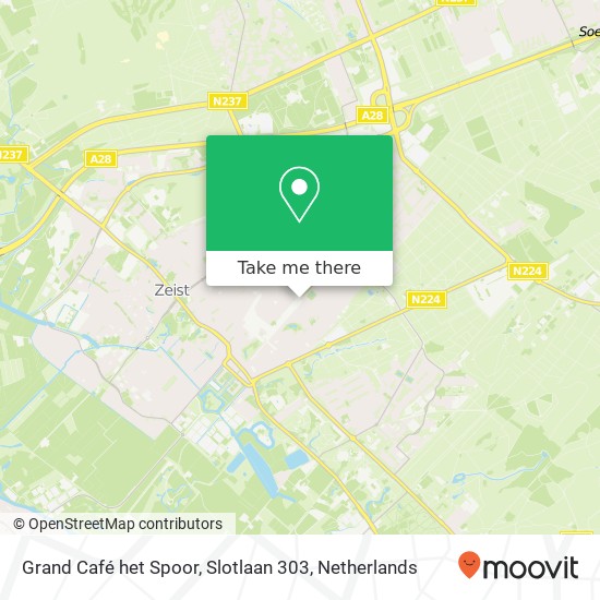 Grand Café het Spoor, Slotlaan 303 map