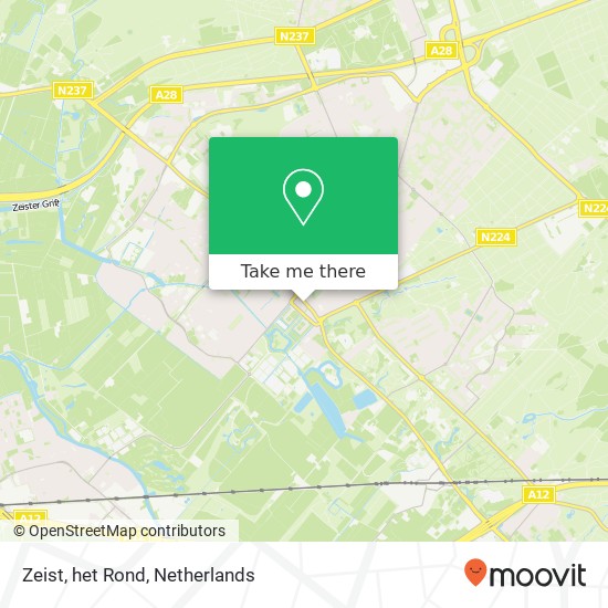 Zeist, het Rond Karte