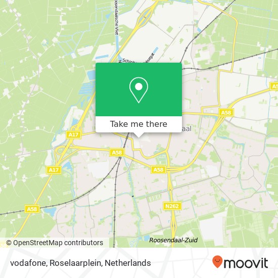 vodafone, Roselaarplein map