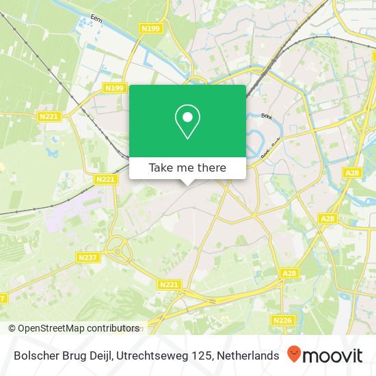Bolscher Brug Deijl, Utrechtseweg 125 map
