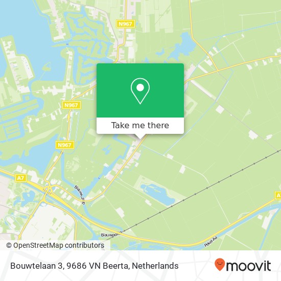 Bouwtelaan 3, 9686 VN Beerta map